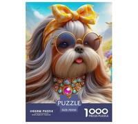 Un Chien Vivant Puzzle pour Adultes Classiques Chien de Compagnie Mignon Cadeau Jouet Coloré Décoration Moderne Jeux De Puzzle pour Toute La Famille 70x50cm/1000pcs