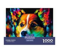 Un Chien Vivant Puzzle pour Adultes Classiques Chien de Compagnie Mignon Difficile Et Plaisir De Montage Décoration Moderne Jeux De Puzzle pour Toute La Famille 70x50cm/1000pcs