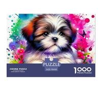 Un Chien Vivant Puzzle pour Adultes Classiques Chien de Compagnie Mignon Difficile Et Plaisir De Montage De Décoration Familiale Jeu Cadeau Unique 70x50cm/1000pcs