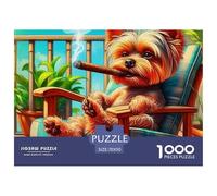 Un Chien Vivant Puzzle pour Adultes Classiques Chien de Compagnie Mignon Jeu Éducatif Défi Jouets Décoration Moderne Jeux De Puzzle pour Toute La Famille 70x50cm/1000pcs