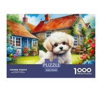 Un Chien Vivant Puzzle pour Adultes Original Coloré Chien de Compagnie Mignon Cadeau Jouet Coloré De Décoration Familiale Jeux De Puzzle pour Toute La Famille 70x50cm/1000pcs