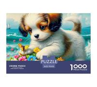 Un Chien Vivant Puzzle pour Adultes Original Coloré Chien de Compagnie Mignon Cadeau Jouet Coloré De Décoration Familiale Jeux De Puzzle pour Toute La Famille 70x50cm/1000pcs