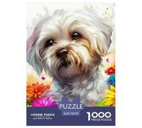 Un Chien Vivant Puzzle pour Adultes Original Coloré Chien de Compagnie Mignon Cadeau Jouet Coloré De Décoration Familiale Jeu Cadeau Unique 70x50cm/1000pcs