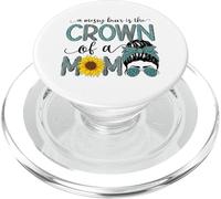 Un Chignon désordonné est la Couronne d'une Maman - Fête des mères - Vie de Maman PopSockets PopGrip pour MagSafe