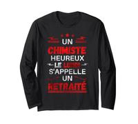 Un Chimiste Heureux Le Lundi s'appelle Un Retraité Chimie Manche Longue