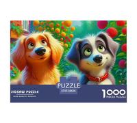Un Chiot Heureux 1000 Pièces Puzzles DIY Divertissement Puzzles Classiques Chien de Compagnie Puzzle De Qualité Supérieure pour Adultes Et Enfants À Partir De 14 Ans38x26cm/1000pcs