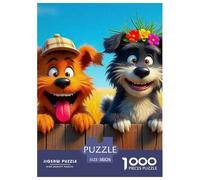 Un Chiot Heureux Puzzle 1000 Pièces Détente & Relaxation Chien de Compagnie Illustration Colorée Adultes Et Enfants Dès 14 Ans38x26cm/1000pcs