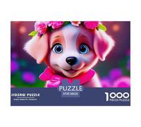 Un Chiot Heureux Puzzle 1000 Pièces Détente & Relaxation Chien de Compagnie Puzzle De Qualité Supérieure Adultes Et Enfants Dès 14 Ans38x26cm/1000pcs