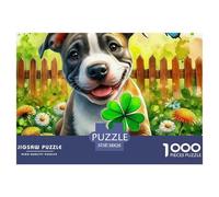 Un Chiot Heureux Puzzle 1000 Pièces DIY Divertissement Puzzles Classiques Chien de Compagnie Puzzle De Qualité Supérieure Enfants Dès 14 Ans38x26cm/1000pcs