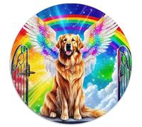 Un Chiot Heureux Puzzle 1000 Pièces Familial Pression Réduite Chien de Compagnie Puzzle Ronds DIY pour Adultes Et Enfants1000pcs (67.5x67.5cm)