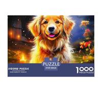 Un Chiot Heureux Puzzle De 1000 Pièces pour Adultes Jeux Éducatif Défi Jouets Cadeaux Chien de Compagnie Puzzle Difficile Impossible pour Adultes Enfants Dès 14 Ans38x26cm/1000pcs