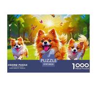 Un Chiot Heureux Puzzle De 1000 Pièces pour Adultes Jeux Éducatif Défi Jouets Cadeaux Chien de Compagnie Puzzle Difficile Impossible pour Adultes Enfants Dès 14 Ans38x26cm/1000pcs