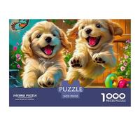 Un Chiot Heureux Puzzle De 1000 Pièces pour Adultes Jeux Éducatif Défi Jouets Cadeaux Chien de Compagnie Puzzle De Qualité Supérieure Enfants Dès 14 Ans70x50cm/1000pcs