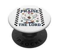Un chrétien drôle d'oie Part Faire l'éloge de la Foi du Seigneur Jésus PopSockets PopGrip Adhésif