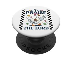 Un chrétien drôle d'oie Part Faire l'éloge de la Foi du Seigneur Jésus PopSockets PopGrip Adhésif