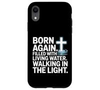 Un chrétien né de nouveau dans l'eau vive marche dans la lumière Coque pour iPhone XR