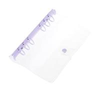 Un classeur à 6 boutons pression et 6 anneaux transparents souples couvertures de carnet de notes planificateur budgétaire pour l'école, le bureau, les réunions