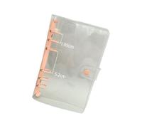 Un classeur à 6 boutons pression et 6 anneaux transparents souples couvertures de carnet de notes planificateur budgétaire pour l'école, le bureau, les réunions