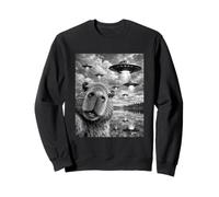 Un Classique Amusant et Mignon de Capybara UFO Invasion Alien Crafts Sweatshirt