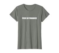 Un Coin de Paradis T-Shirt, Femme, Vert Kaki chiné, L