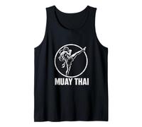 Un Combattant Muay Thai Audacieux en Action Débardeur