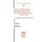 Un concile provincial au treizième siècle, Vienne 1289 : Eglise locale et société