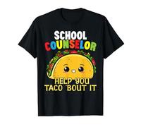 Un conseiller Scolaire Vous Aide à Taco 'Bout It Counseling pour Les élèves T-Shirt Graphique avec Valeur, Homme, Noir, L