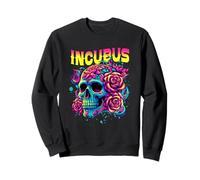 Un Corbeau a quitté Le crâne Le Matin et Un Incubus Fleuri avec Vue sur Halloween Sweatshirt