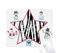 un coup de pinceau ligne verticale. le bonhomme de neige étoile tapis de souris