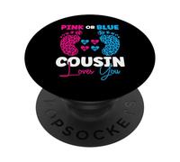 Un Cousin Rose ou Bleu Vous Aime - Révélez l'annonce de bébé PopSockets PopGrip Adhésif