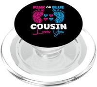 Un Cousin Rose ou Bleu Vous Aime - Révélez l'annonce de bébé PopSockets PopGrip pour MagSafe