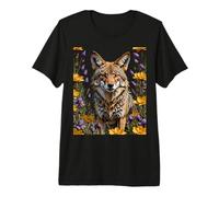 Un Coyote entouré de Fleurs de Prairie printanière T-Shirt Haut de Gamme