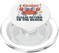 Un Crabe d'été drôle, si Vous êtes Crabby, Veuillez Retourner à la Plage PopSockets PopGrip pour MagSafe