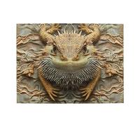 Un crapaud qui se mélange avec le mur de fond Puzzle en bois de 500 pièces pour adultes Puzzle stimulant pour taille de jeu 38,1 x 51,8 cm