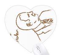 Un croquis du Président américain Joe Jeux de tapis de souris en forme de coeur