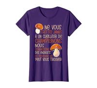 Un Cueilleur De Champignons Cèpes Chasseur De Champignon T-Shirt, Femme, Violet, XXL