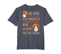 Un Cueilleur De Champignons Cèpes Chasseur De Champignon T-Shirt, Homme Grandes Tailles, Bleu Chiné, 4X Tall