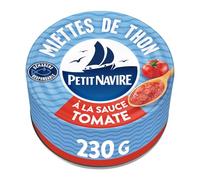 Un déjeuner rapide et savoureux avec les miettes de thon à la sauce tomate Petit Navire - Lot de 3