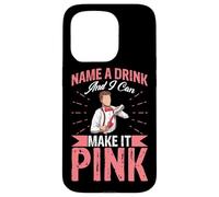Un Design de Barman Rose pour Buveur de vin Coque pour iPhone 15 Pro