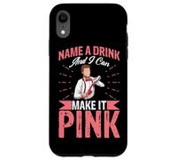 Un Design de Barman Rose pour Buveur de vin Coque pour iPhone XR