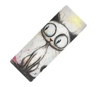 Un dessin animé chat art peinture imprimé tapis de yoga antidérapant caoutchouc naturel antidérapant, avec sacs tapete para ejercicio 180,3 x 66 cm pour l'exercice