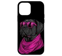 Un dessin d'un chien rottweiler cool avec des lunettes de soleil Coque pour iPhone 12 mini