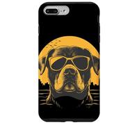 Un dessin d'un chien rottweiler cool avec des lunettes de soleil Coque pour iPhone 7 Plus/8 Plus