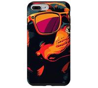Un Dessin d'un Chien Rottweiler Cool avec des Lunettes de Soleil Coque pour iPhone 7 Plus/8 Plus