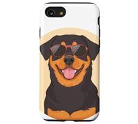 Un dessin d'un chien rottweiler cool avec des lunettes de soleil Coque pour iPhone SE (2020) / 7 / 8