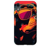 Un Dessin d'un Chien Rottweiler Cool avec des Lunettes de Soleil Coque pour iPhone XR