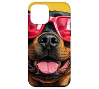Un Dessin d'un Rottweiler Cool avec des Lunettes de Soleil Coque pour iPhone 12 Mini