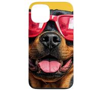 Un Dessin d'un Rottweiler Cool avec des Lunettes de Soleil Coque pour iPhone 13