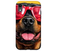 Un Dessin d'un Rottweiler Cool avec des Lunettes de Soleil Coque pour iPhone XR