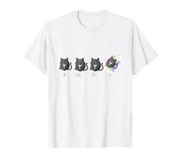 Un Deux Trois Cat Funny French Pun Chats Noirs T-Shirt